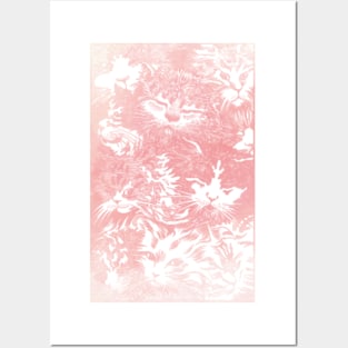 Cat Moods in Rose Posters and Art